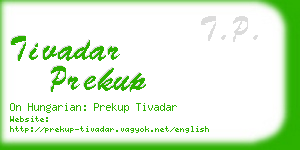 tivadar prekup business card